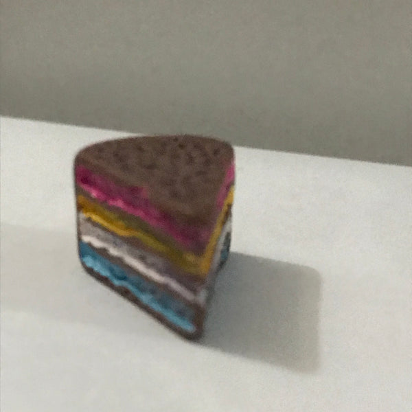 Miniature Chocolate Rainbow Cake Slice (Miniature, suitable for printer's tray)