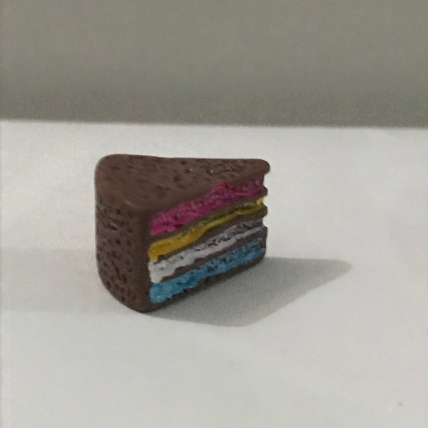 Miniature Chocolate Rainbow Cake Slice (Miniature, suitable for printer's tray)