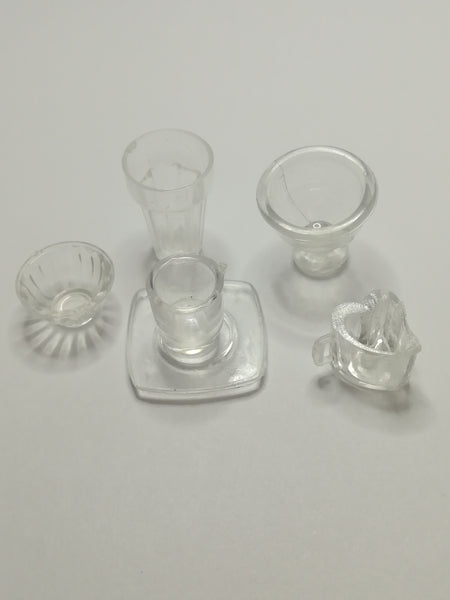 Miniature Plastic Crockery - 6 Pieces (Miniature, suitable for printer's tray)
