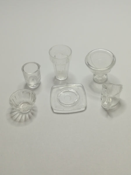 Miniature Plastic Crockery - 6 Pieces (Miniature, suitable for printer's tray)