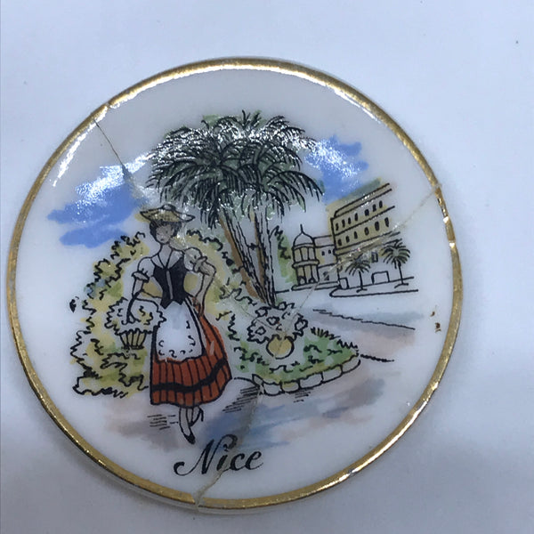Miniature Plate 'Nice' Souvenir (Miniature, suitable for printer's tray)