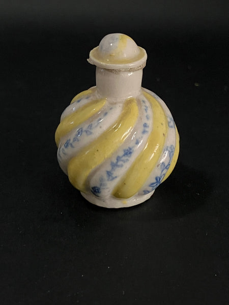 Bottle 'Porcelain' Yellow and Blue Miniature