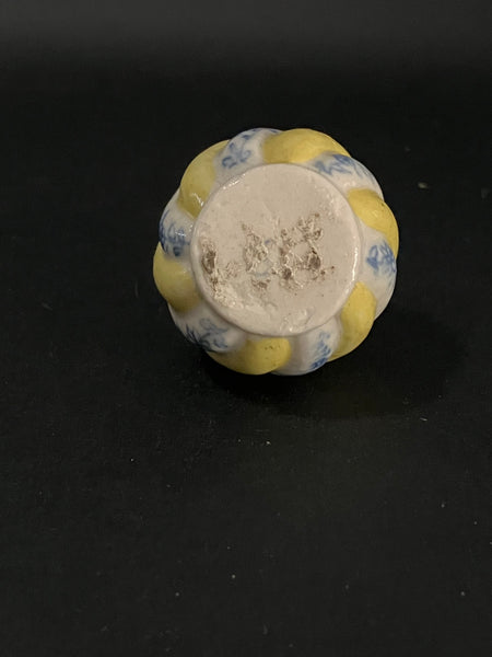 Bottle 'Porcelain' Yellow and Blue Miniature