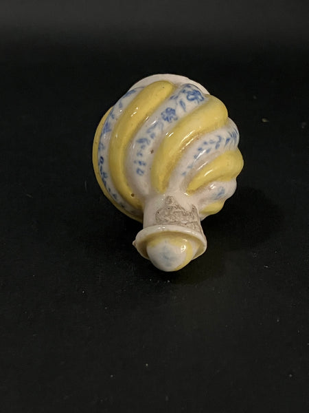 Bottle 'Porcelain' Yellow and Blue Miniature