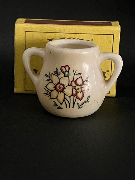 Ceramic Sugar Bowl, 1970's-style, 'earthenware'-style (Miniature, suitable for printer's tray)