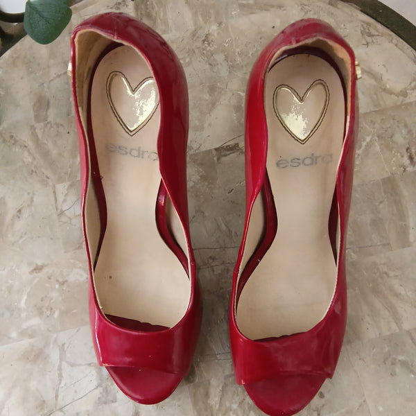 Shoes Heel, Red Patent, Esdra
