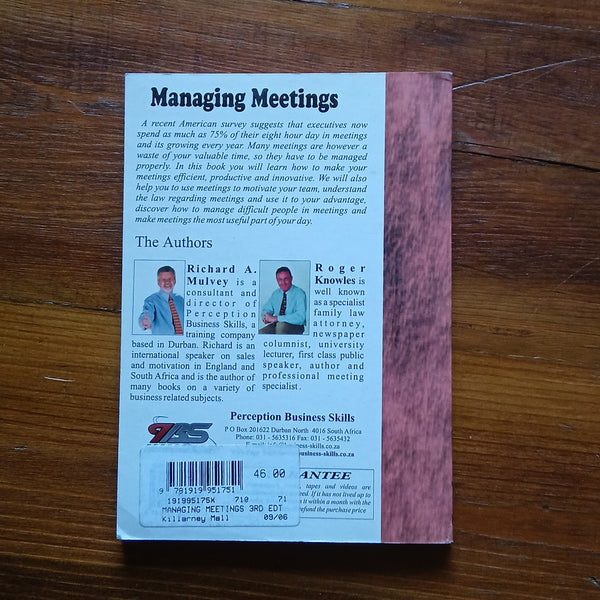 Managing Meetings (Richard Mulvey & Roger Knowles)