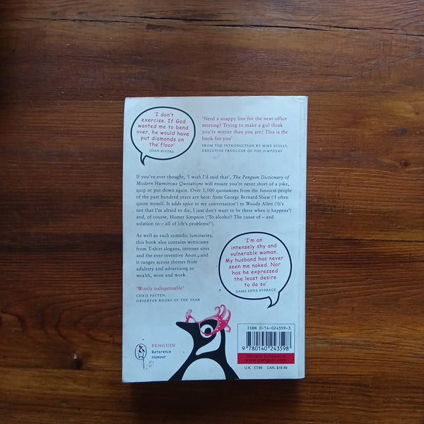 The Penguin Dictionary of Modern Humorous Quotations (Fred Metcalf)