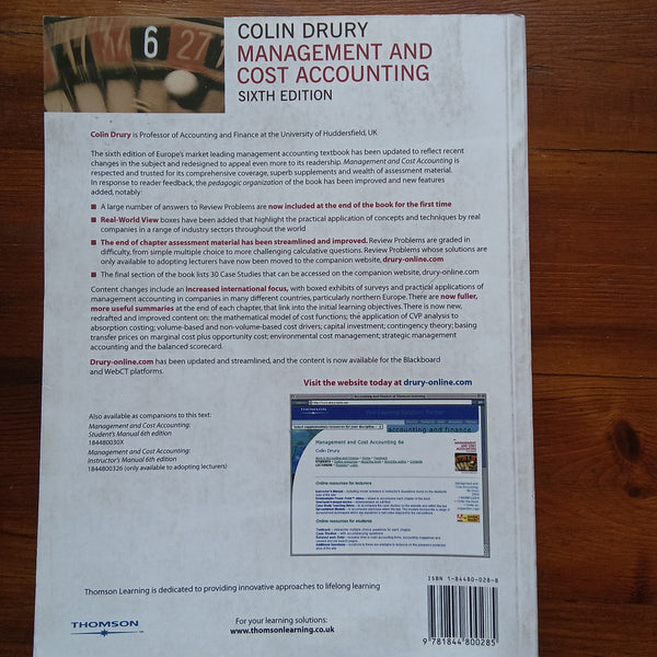 Management and Cost Accounting - Sixth Edition (Colin Drury)