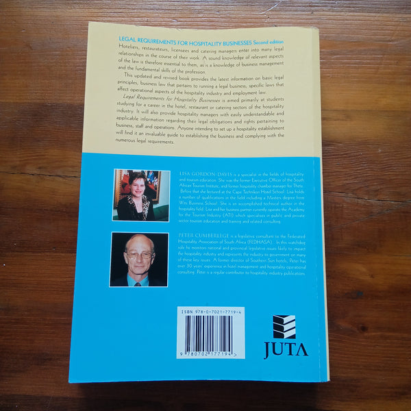 Legal Requirements for Hospitality Businesses - Second Edition (Lisa Gordon-David et al.)