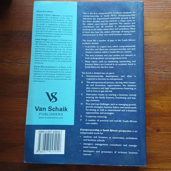 Entrepreneurship - A South African Perspective (Gideon Nieman et al.)
