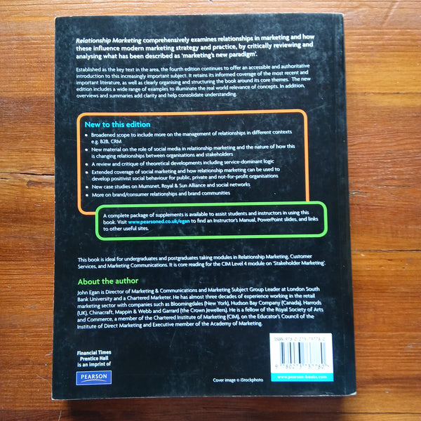 Relationship Marketing - Exploring Relational Strategies in Marketing (John Egan)