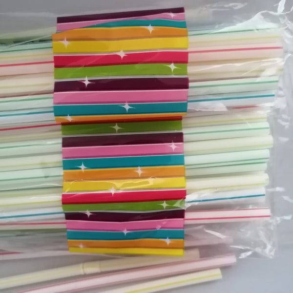 Straws (Bendable, Plastic, Multicoloured)