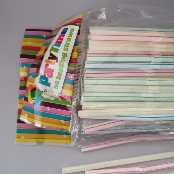 Straws (Bendable, Plastic, Multicoloured)