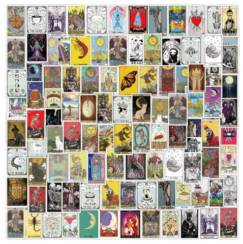 Gothic Cartoon Art Tarot Card Graffiti Stickers