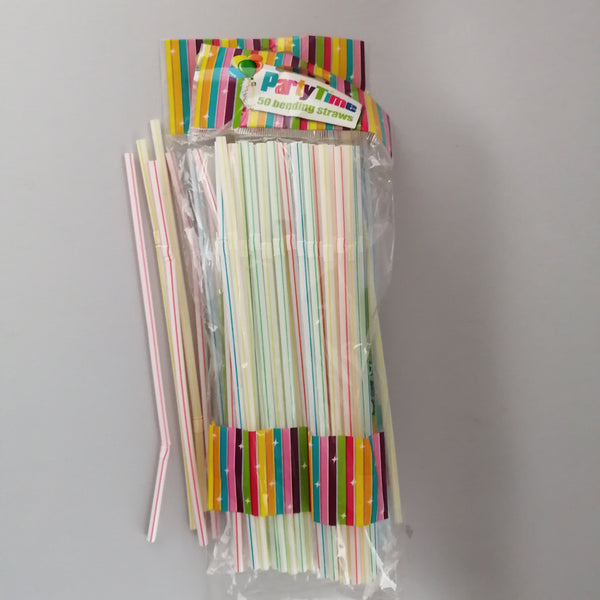 Straws (Bendable, Plastic, Multicoloured)