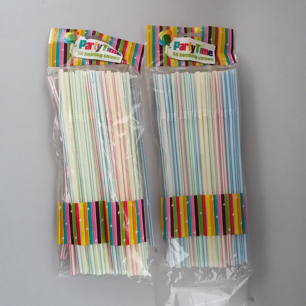 Straws (Bendable, Plastic, Multicoloured)