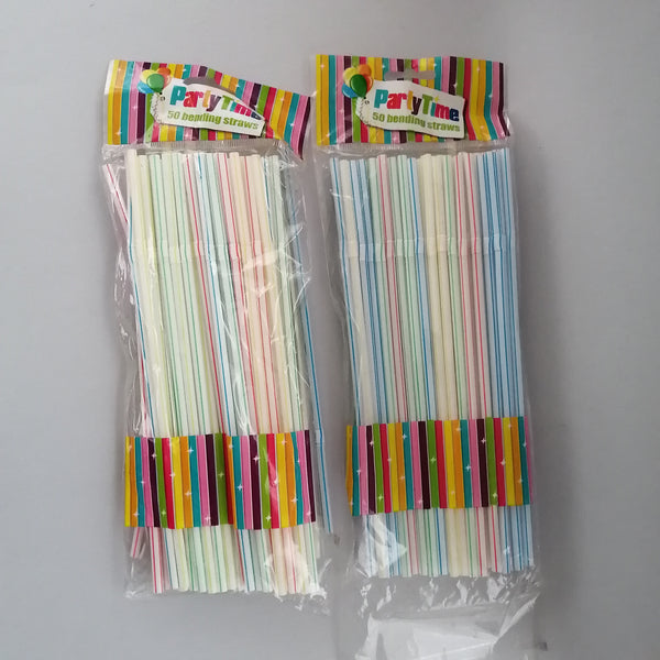 Straws (Bendable, Plastic, Multicoloured)