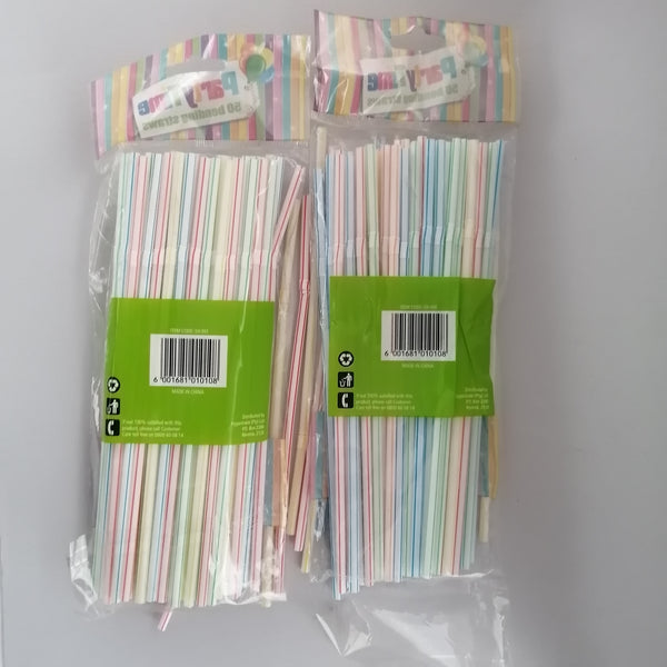 Straws (Bendable, Plastic, Multicoloured)