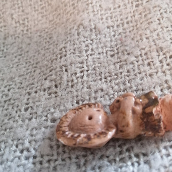Ceramic Rustic Girl with Flower (Miniature, suitable for Printer's Tray)
