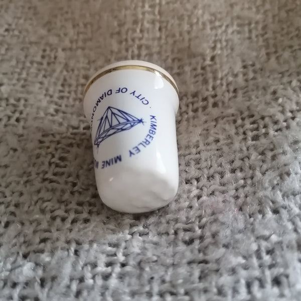 Kimberley Mine Museum Thimble Souvenir (suitable for Printer's Tray)
