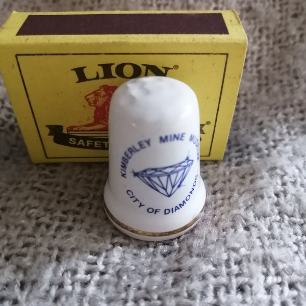 Kimberley Mine Museum Thimble Souvenir (suitable for Printer's Tray)