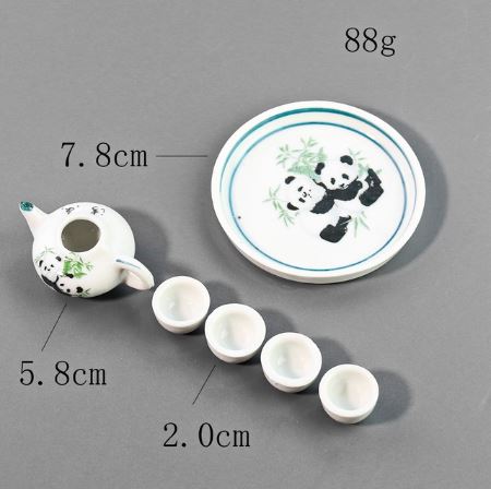 Miniature Tea Set (Miniature, suitable for printer's tray) Panda