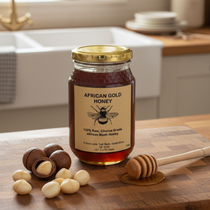 African Gold Honey – 500g Glass Bottle – Macadamia