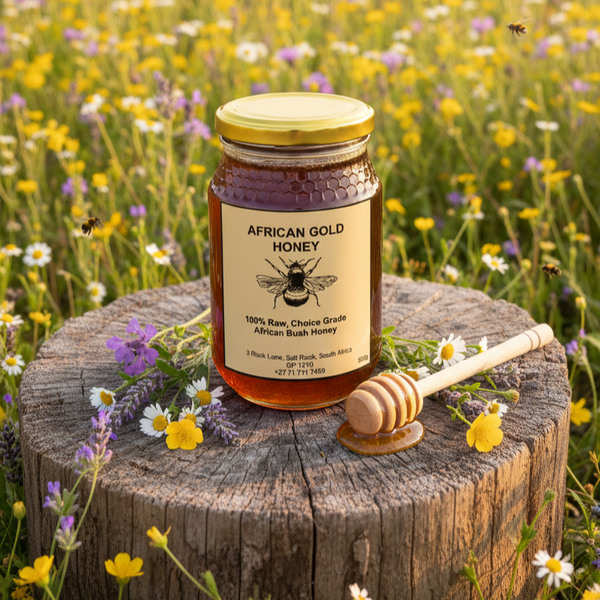 African Gold Honey – 500g Glass Bottle – Wildflowers