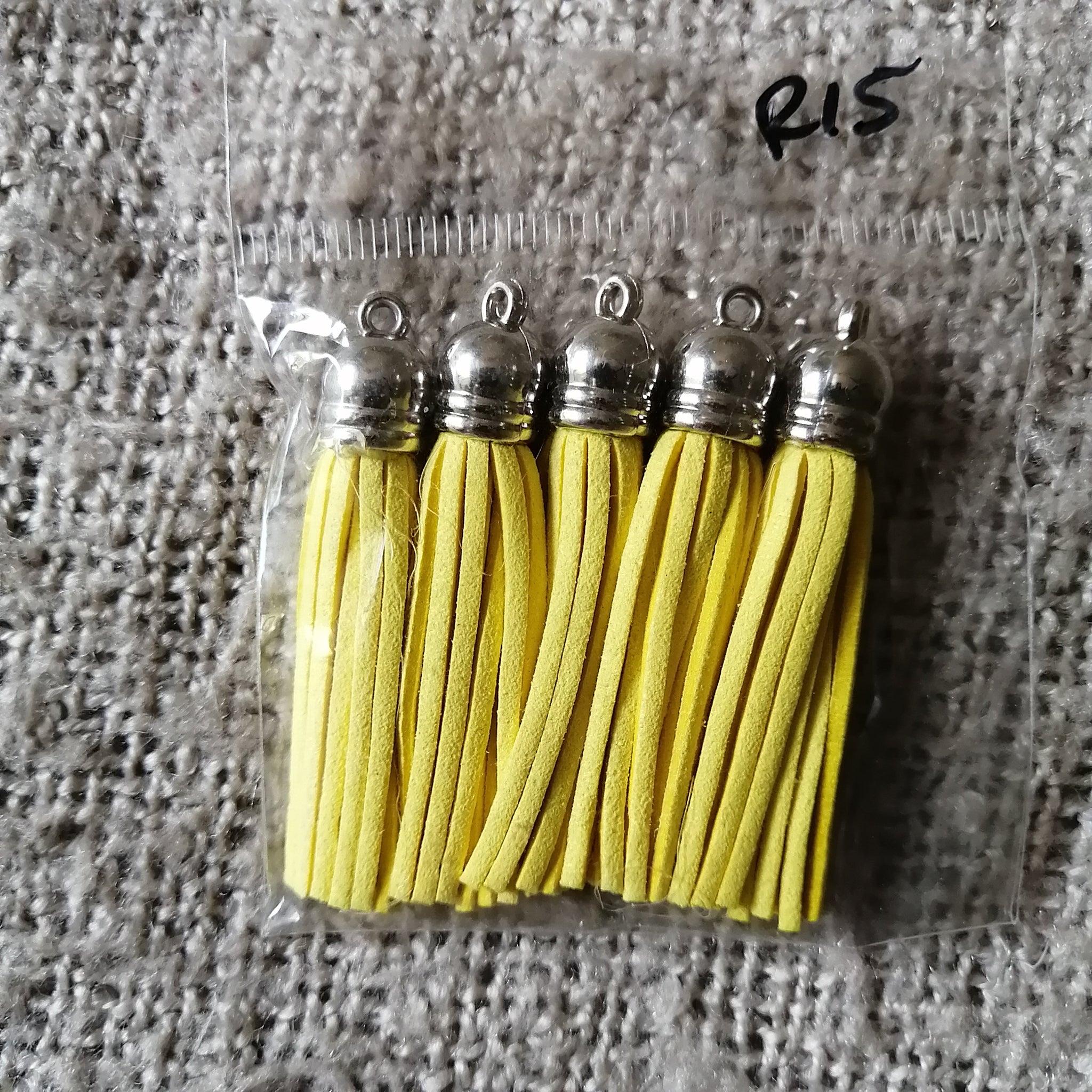 Leather Tassles (Yellow)