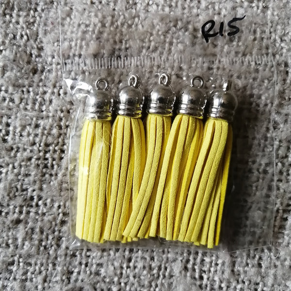 Leather Tassles (Yellow)
