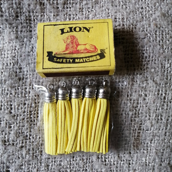 Leather Tassles (Yellow)