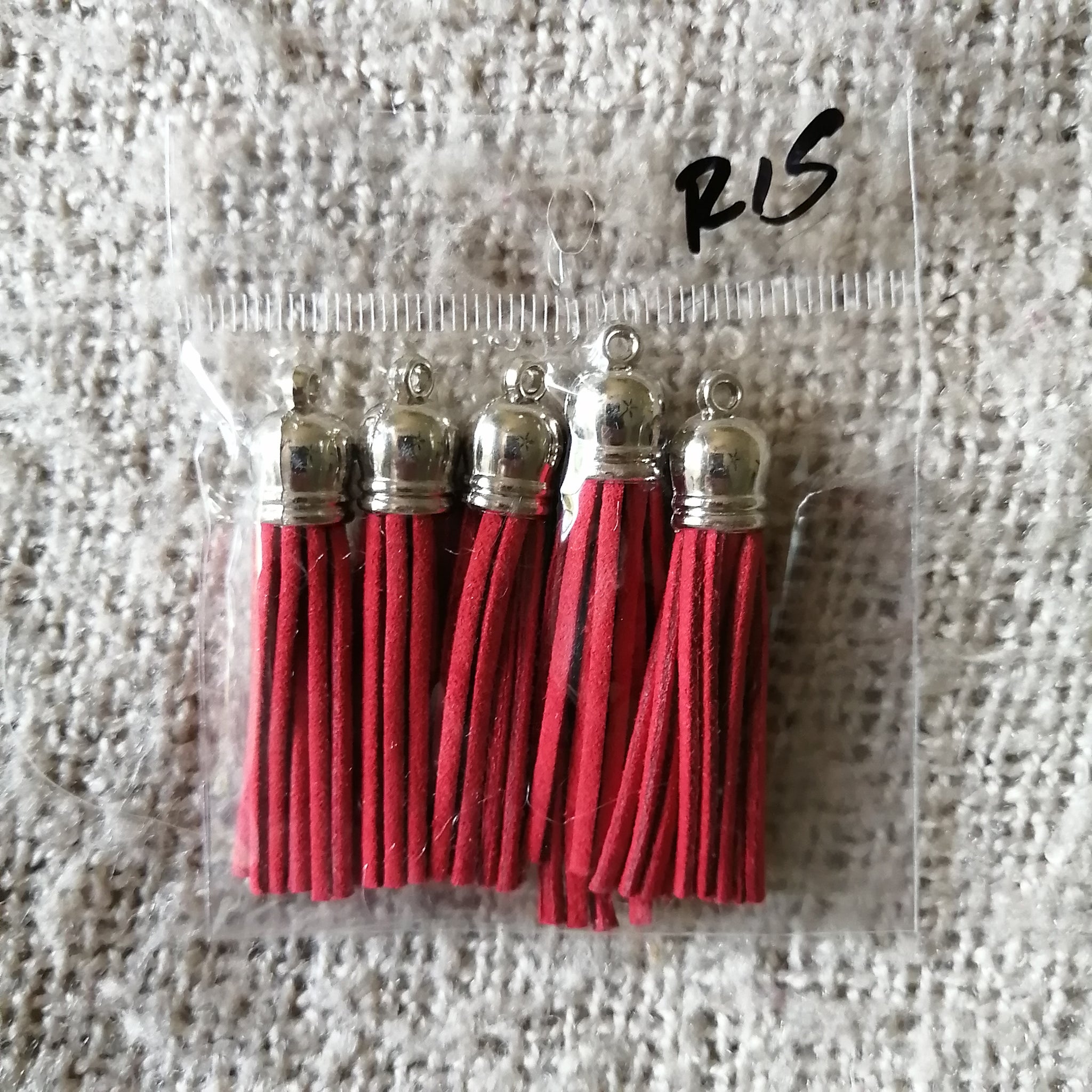 Leather Tassles (Wine Red)
