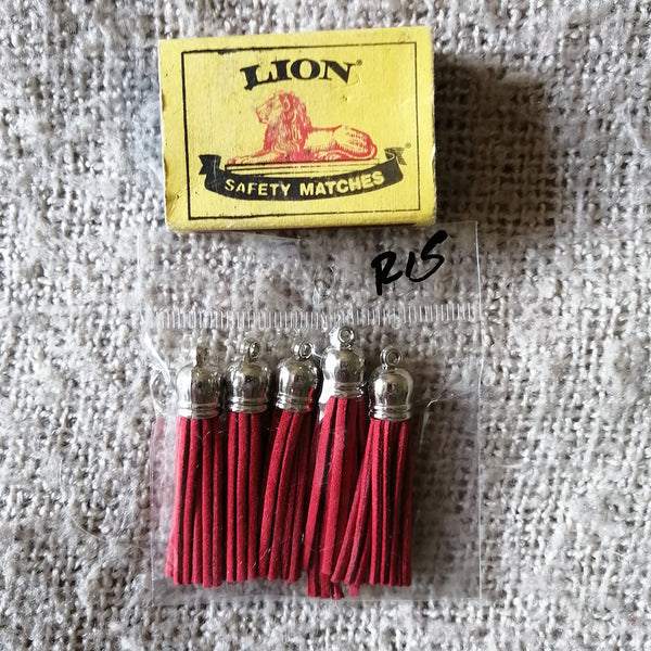 Leather Tassles (Wine Red)