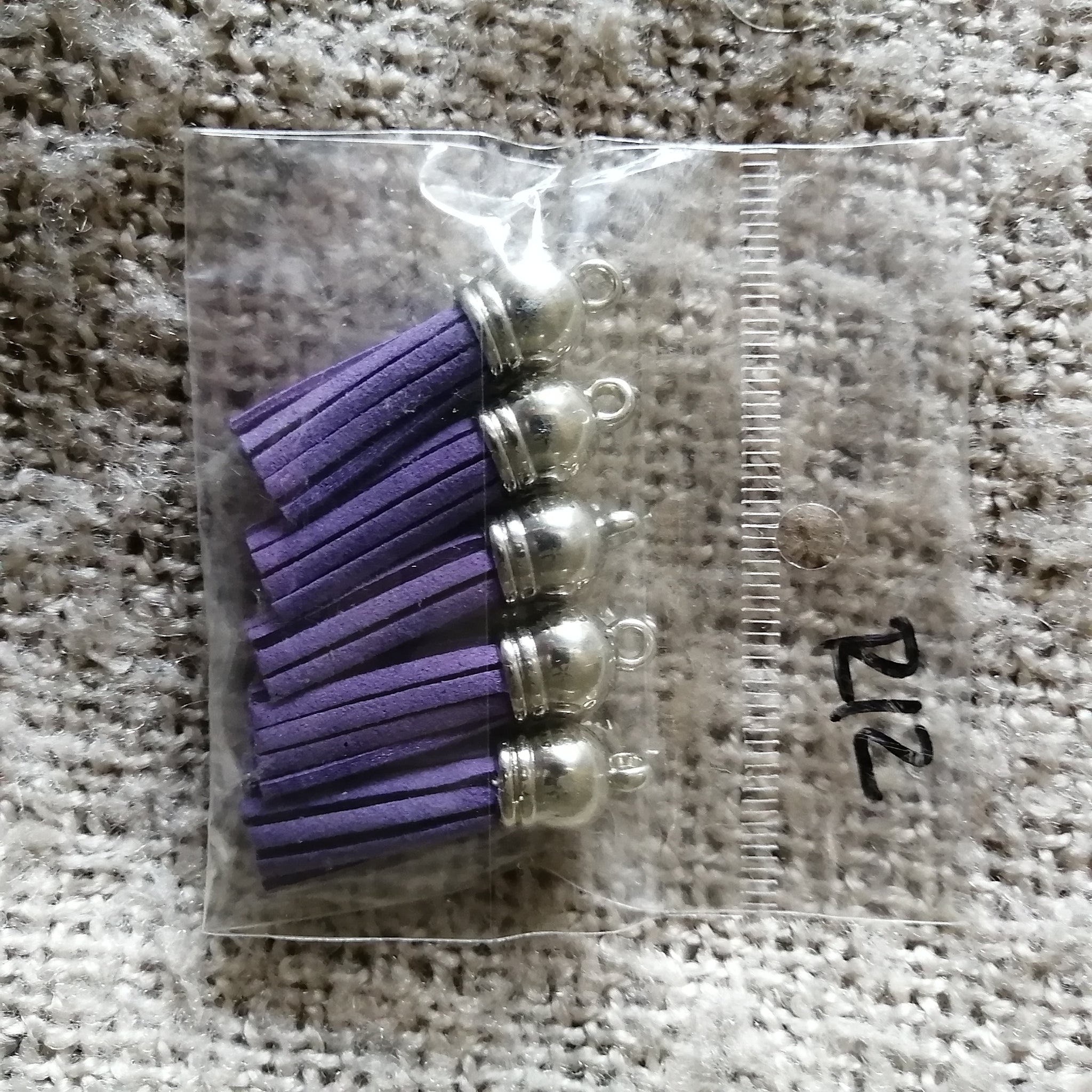 Leather Tassles (Purple)