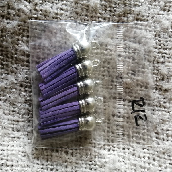 Leather Tassles (Purple)