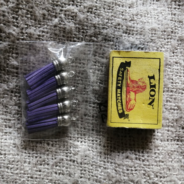 Leather Tassles (Purple)