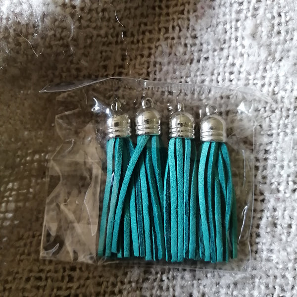Leather Tassles (Teal)
