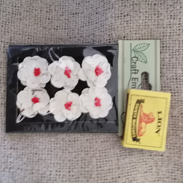 Dainty Paper Flowers (White and Orange)