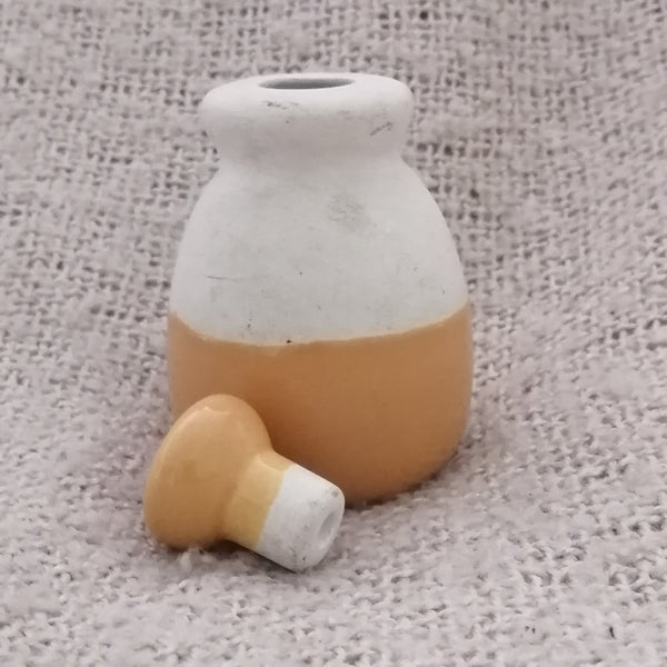 Clay Honey Jar with Stopper - Glazed (Miniature, suitable for printer's tray)