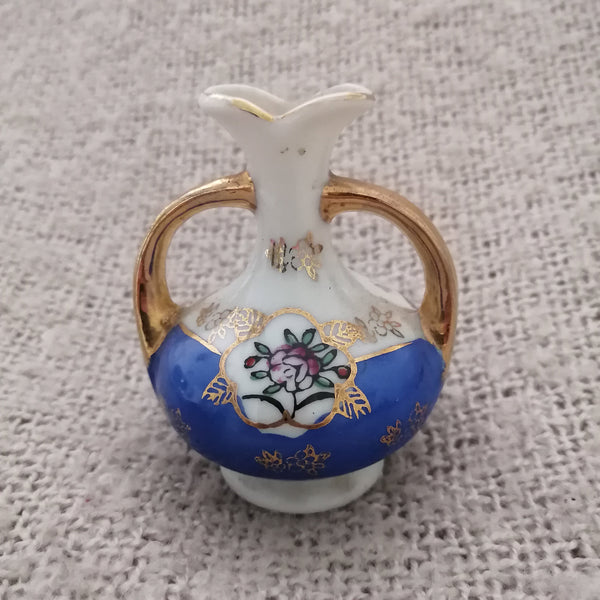 Colourful Flower Vase / Water Urn with Gold Handles (Miniature, suitable for printer's tray)