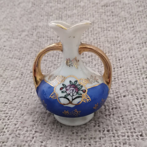 Colourful Flower Vase / Water Urn with Gold Handles (Miniature, suitable for printer's tray)