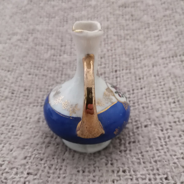 Colourful Flower Vase / Water Urn with Gold Handles (Miniature, suitable for printer's tray)