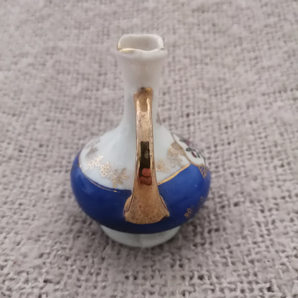 Colourful Flower Vase / Water Urn with Gold Handles (Miniature, suitable for printer's tray)