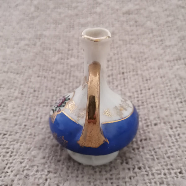 Colourful Flower Vase / Water Urn with Gold Handles (Miniature, suitable for printer's tray)