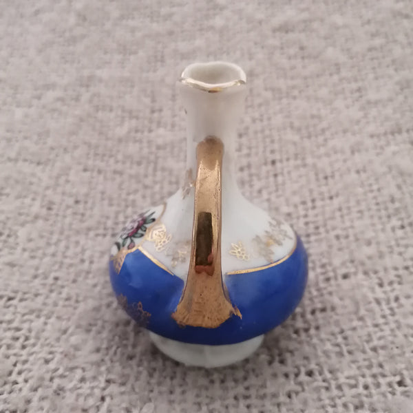 Colourful Flower Vase / Water Urn with Gold Handles (Miniature, suitable for printer's tray)