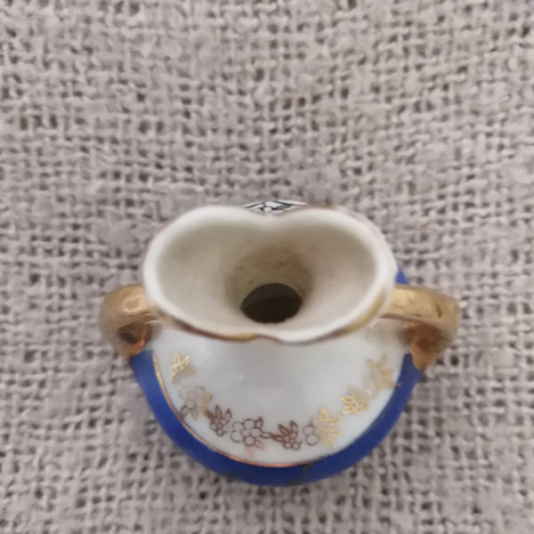 Colourful Flower Vase / Water Urn with Gold Handles (Miniature, suitable for printer's tray)