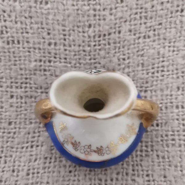 Colourful Flower Vase / Water Urn with Gold Handles (Miniature, suitable for printer's tray)