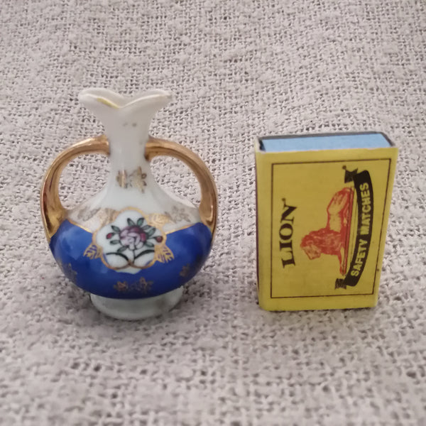 Colourful Flower Vase / Water Urn with Gold Handles (Miniature, suitable for printer's tray)