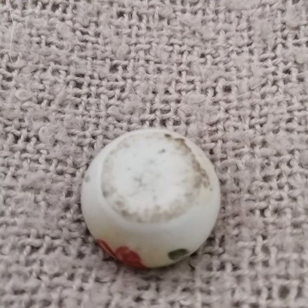 Tiny Candle in Ceramic Floral Candle Holder